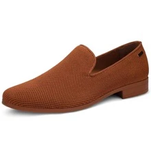 JEKO Mens Loafers Wedding Dress Shoes Slip On Driving Shoes Tuxedo Suit Shoes - 駝色 - 查看 1
