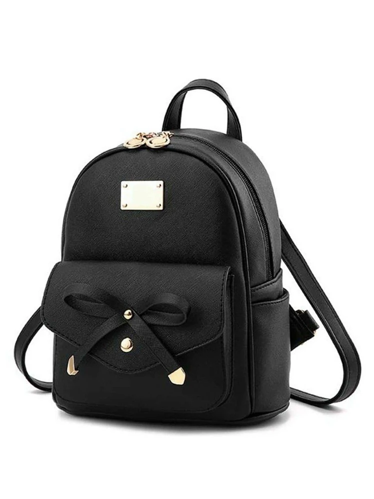 Girls Leather Mini Backpack Purse Cute Bowknot Fashion Small Backpack  Purses for Teen Women | SHEIN USA