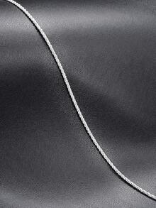 1入組時尚極簡風格純銀項鍊適合女士日常裝飾 - 銀色 - 查看 3