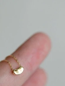 1入組時尚純銀豆豆吊墜項鍊女士日常裝飾