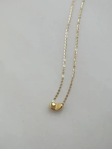 1入組時尚純銀豆豆吊墜項鍊女士日常裝飾