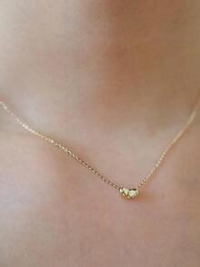 1入組時尚純銀豆豆吊墜項鍊女士日常裝飾