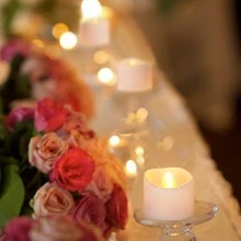 24 Pcs Flameless Candles With Remote, Battery Operated Candles Tea Lights, Flickering Flameless Candles Tea Lights for Room Decor Home Decor, Dia 1-2/5'', H 1-1/4'', Yellow Light, White Base - trắng - Xem 4