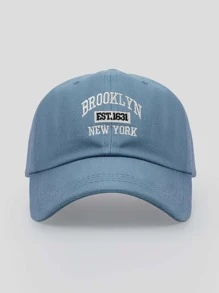 Unisex Y2K Ski Cap Embroidered With BROOKLYN NEW YORK Letters, Sunscreen, Breathable, Stylish Baseball Cap For Daily Outdoor Wear