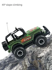 1盒塑料遙控玩具，現代字母圖形SUV設計玩具男孩禮物 - 軍綠色 - 查看 3