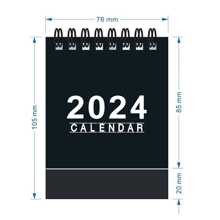 1入組標語圖形迷你2023台歷，白色便攜式簡約日曆，適合家居裝飾 - 白色 - 查看 3