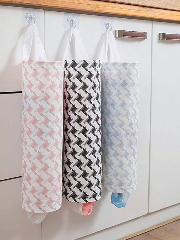 Home Grocery Bag Holder Wall Mount Plastic Bag Holder Dispenser Hanging