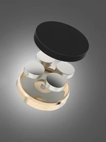 1入組迷你鋁合金磁性手機車載支架