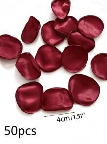 50 cánh hoa nhân tạo - Màu Đỏ Sâu - Xem 4