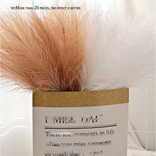 7 piezas artificial caqui poliéster romántico junco para casa adorno - Caqui - Ver 4