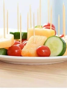 1box Portable Wooden Toothpicks - Burgundy - View 2