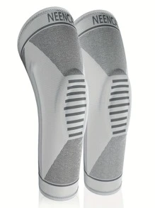 NEENCA Knee Brace, Compression Sleeve Support With Patella Gel Pad And Side Stabilizer 2 Packs - Grey - View 1