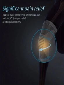 NEENCA Knee Brace, Compression Sleeve Support With Patella Gel Pad And Side Stabilizer 2 Packs - Grey - View 6