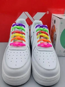 Multicolor No Tie Soft Silicon Shoelaces Set - Multicolor - View 2