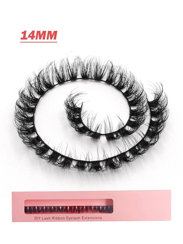 Lash Cluster,14Mm Self Grafting Diy Cluster Faux Mink Lashes Extensions ...