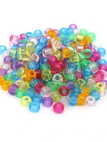 50入組女性甜美風格非洲編織配件,透明關閉頭髮珠子,接髮環,臟電話線髮圈和髮夾