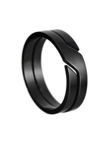 3Pcs Stainless Steel Hollow-Out Men's Ring For A Stylish Look Gift For Party - Multicolor - View 4