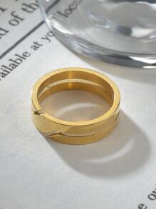 3Pcs Stainless Steel Hollow-Out Men's Ring For A Stylish Look Gift For Party - Multicolor - View 3