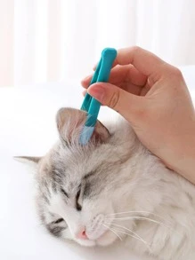 1pc Two Tone Pet Eye Cleaning Brush - Blue - View 2