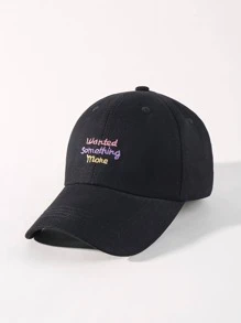 1 Cái Mũ Bóng Chày Thường Ngày Thêu Chữ Cho Cuộc Sống Hàng Ngày - màu đen - Xem 4