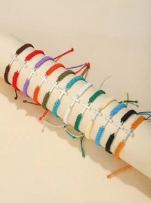 12pcs/set Cross Decor Bracelet
