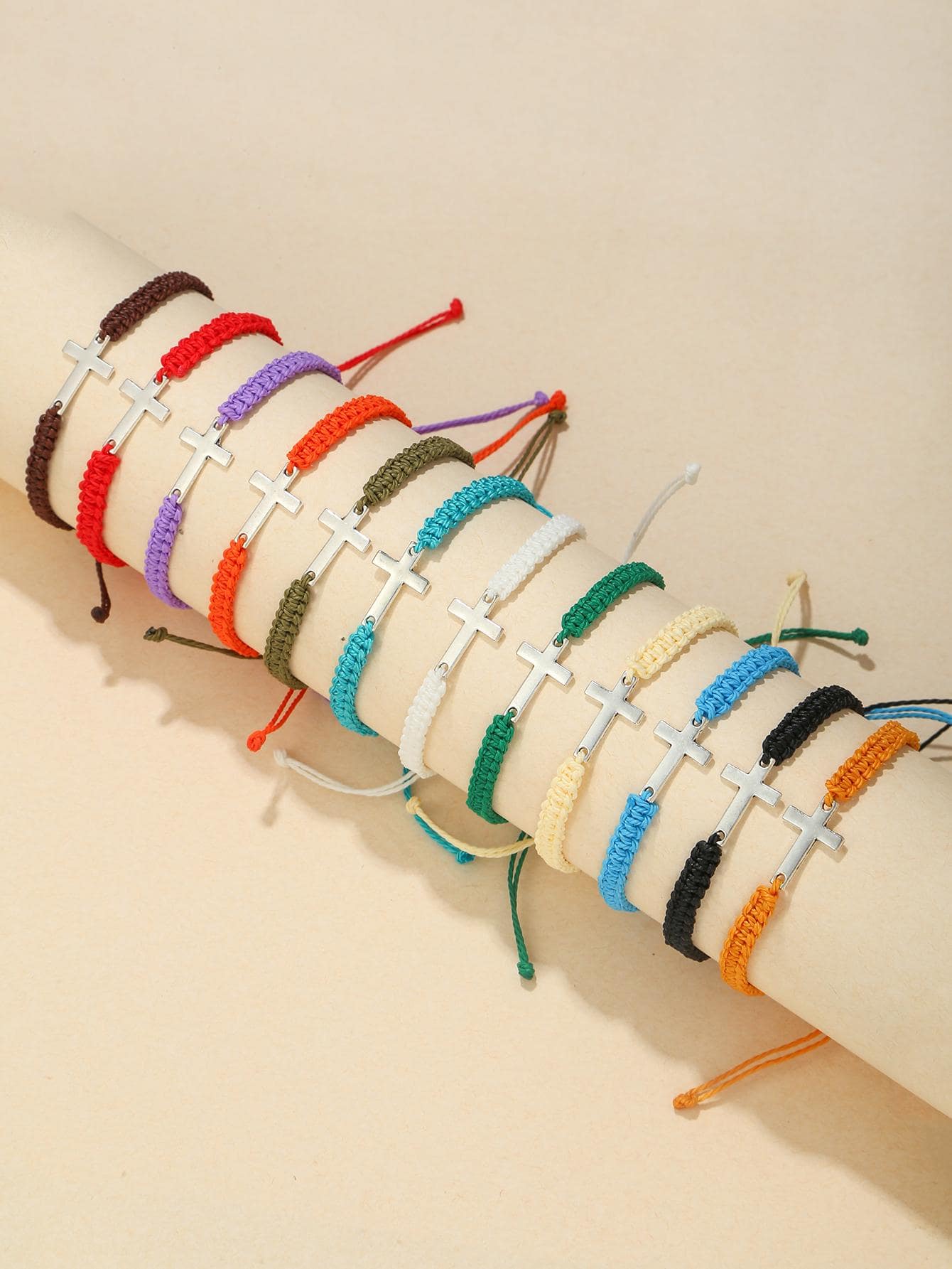 12pcs/set Cross Decor Bracelet