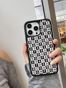 Letter Graphic Anti-fall Phone Case - Silver - View 4