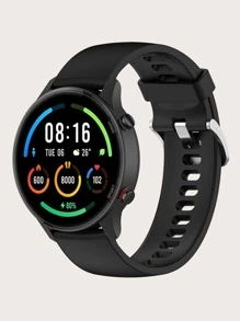 1入組矽膠通用智能手錶帶 - 黑色 - 查看 1