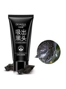 Bioaqua Mascarilla de Carbón Activado para Puntos Negros y Acné para Piel Grasa 60mL 60g - Blanco y Negro - Ver 3