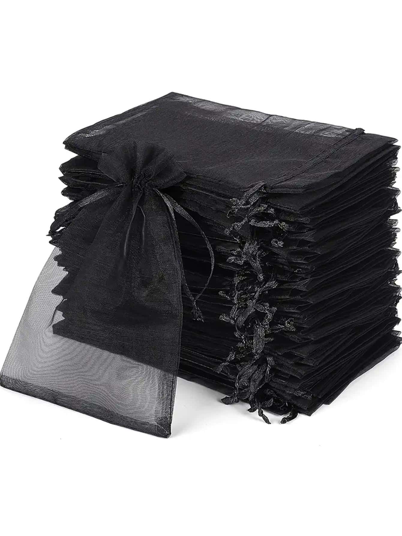 100入組透氣絲綢珠寶包裝袋,帶束口禮物袋,適用於婚禮派對禮盒珠寶包裝