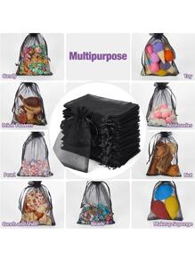 100入組透氣絲綢珠寶包裝袋,帶束口禮物袋,適用於婚禮派對禮盒珠寶包裝