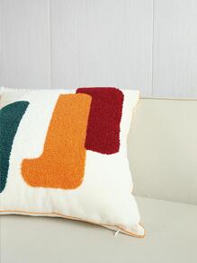 1pc Geometric Pattern Cushion Cover Without Filler