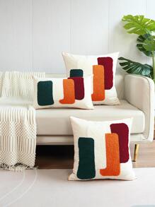 1pc Geometric Pattern Cushion Cover Without Filler