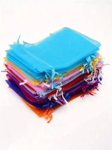 Bộ 100 Đàn Organ Trang Sức Bao Bì Túi Đàn Organ Túi Có Dây Rút Cho Tiệc Cưới Ủng Hộ Trang Sức Tặng Túi - Nhiều màu - Xem 5