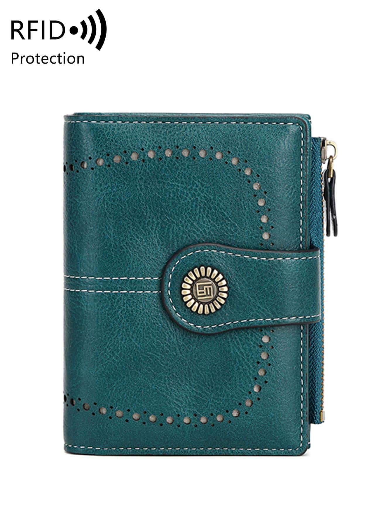 Ví nữ MIYIN kiểu dáng cổ điển, chất liệu giả da chống RFID, có khe đựng thẻ và ngăn khóa kéo, tiện dụng cho cả công sở và thường ngày, nhỏ gọn và dễ mang theo, phù hợp với nhiều dịp.