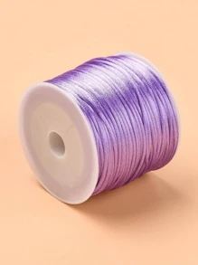 1 Roll About 30m 1mm Nylon Cord Diy Jewelry String Thread For Bracelet & Necklace Making - Purple - View 2