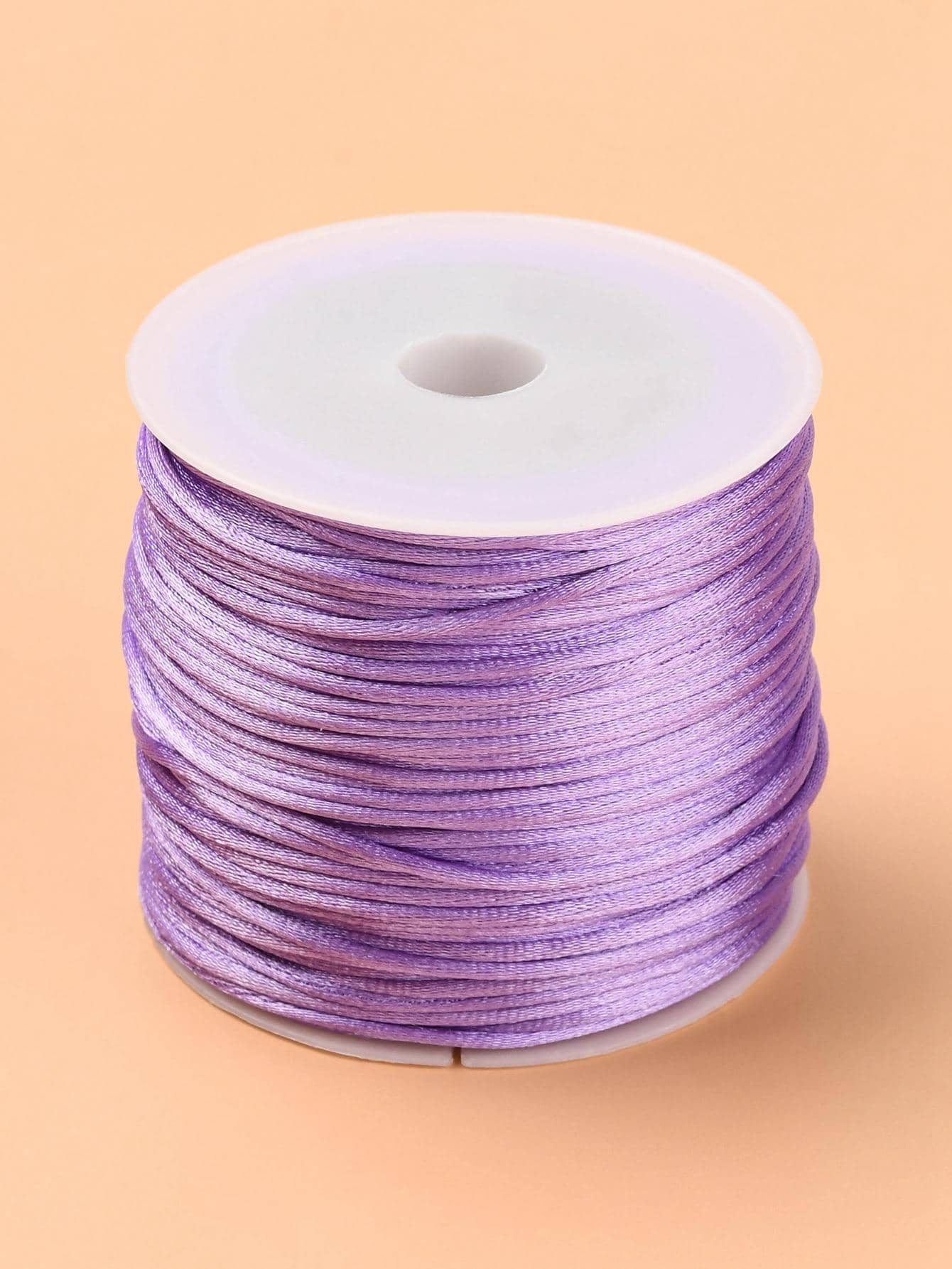 1 Roll About 30m 1mm Nylon Cord Diy Jewelry String Thread For Bracelet & Necklace Making - Purple - View 1