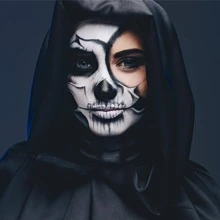 UCANBE Water Activated Face Paint + 10pcs Paint Brush Body Paint SFX Makeup Palette For Cosplay Halloween Black White Face Painting Kits For Adults Matte Neon Special Effects Makeup Kit - 1套 - 查看 5