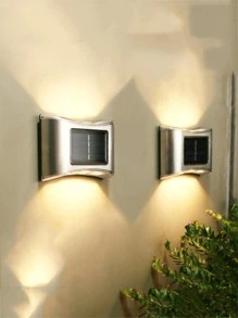 50 件/套不锈钢壁灯，现代防水壁挂式户外灯，户外花园照明，适用于小路、庭院、露台 - 黃色 - 查看 8