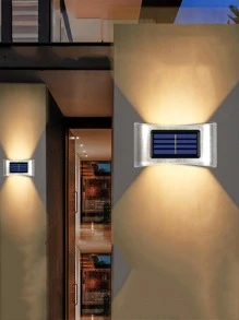 50 件/套不锈钢壁灯，现代防水壁挂式户外灯，户外花园照明，适用于小路、庭院、露台 - 黃色 - 查看 1