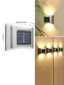 50 件/套不锈钢壁灯，现代防水壁挂式户外灯，户外花园照明，适用于小路、庭院、露台 - 黃色 - 查看 7