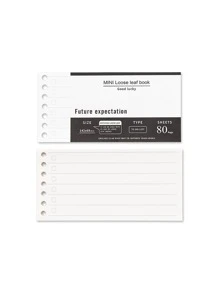 1 Pieza Notebook De Notas Adhesivas Reemplazable De Hojas Sueltas Para Estudiantes, Bloc De Notas De Vocabulario Inglés Para Destacar Palabras Clave, Mini Etiqueta Interior - Negro - Ver 4