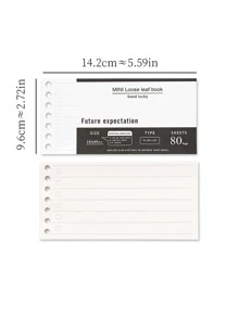 1 Pieza Notebook De Notas Adhesivas Reemplazable De Hojas Sueltas Para Estudiantes, Bloc De Notas De Vocabulario Inglés Para Destacar Palabras Clave, Mini Etiqueta Interior - Negro - Ver 2