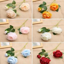 1branch Artificial Flower, Blue Plastic Romantic Faux Flower For Home Decor - Blue - View 2
