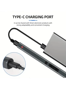 13 In 1 Small Precision Electric Screwdriver Set With 10 Bits  Electric Screwdriver Repair Tool Set Cordless Rechargeable Magnetic Power Screwdriver Repair Tool Set - Grey - View 7