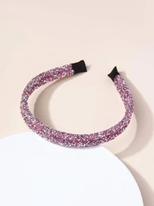 Chicas Diadema con diseño de diamante de imitación brillante para vida diaria - Rosa - Ver 1