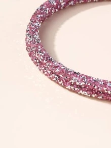 Chicas Diadema con diseño de diamante de imitación brillante para vida diaria - Rosa - Ver 4