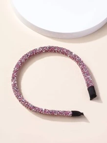 Chicas Diadema con diseño de diamante de imitación brillante para vida diaria - Rosa - Ver 2