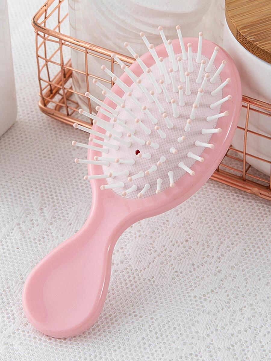 便攜式發墊刷，1入組女士塑料手持式髮梳