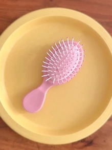 便攜式發墊刷，1入組女士塑料手持式髮梳